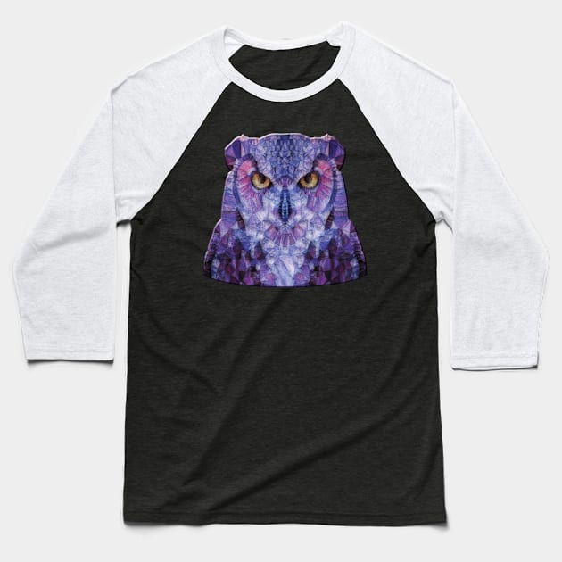 abstract owl Baseball T-Shirt by Ancello